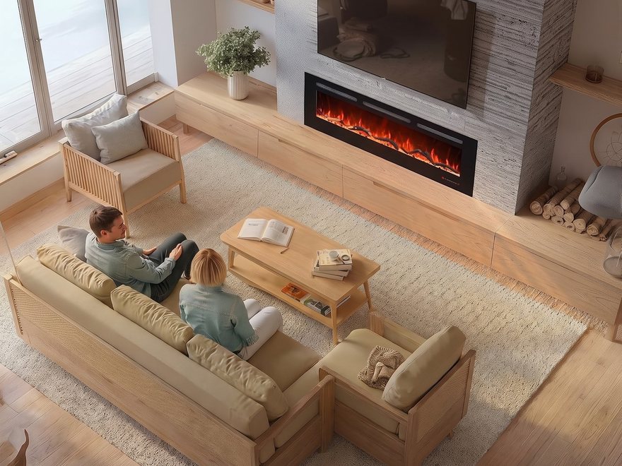 Recessed Electric Fireplace photo 2